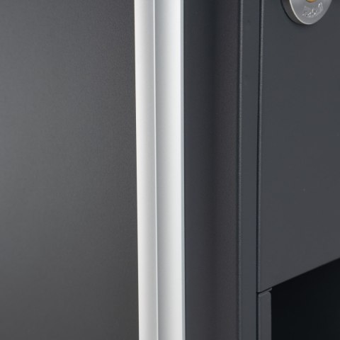 SKRZYNKA POCZTOWA NA LISTY MILUZ ANTRACYT Z NAPISAMI