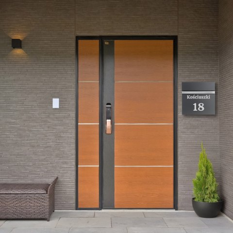 SKRZYNKA POCZTOWA NA LISTY NORTON ANTRACYT Z NAPISAMI