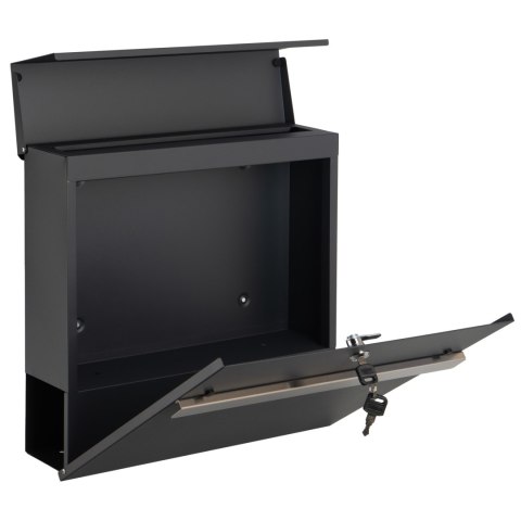 SKRZYNKA POCZTOWA NA LISTY NORTON ANTRACYT Z NAPISAMI