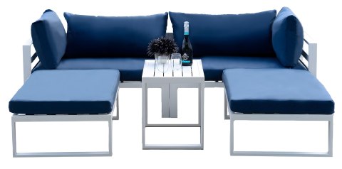 ZESTAW MEBLI OGRODOWYCH WYPOCZYNKOWY SANTO BIAŁY