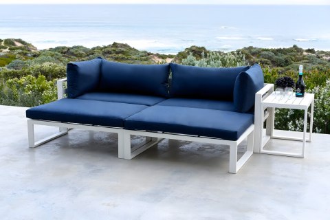 ZESTAW MEBLI OGRODOWYCH WYPOCZYNKOWY SANTO BIAŁY