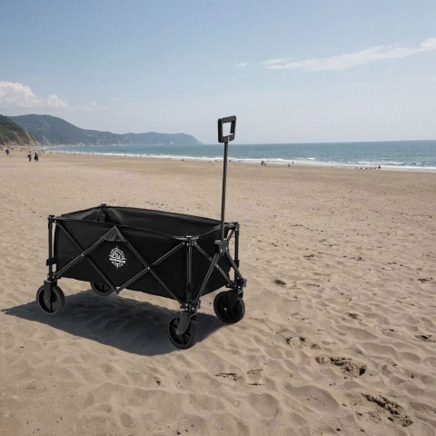 Wózek ogrodowy plażowy składany WAGEN czarny