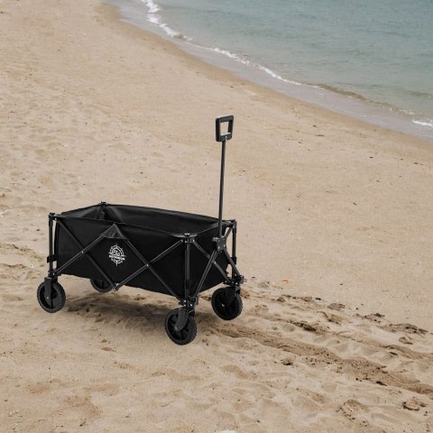 Wózek ogrodowy plażowy składany WAGEN czarny