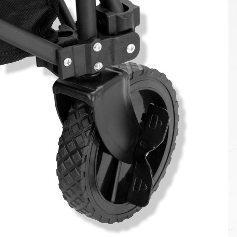 Wózek ogrodowy plażowy składany WAGEN czarny