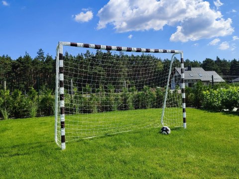 BRAMKA PIŁKARSKA PRO 300 X 200 CM BIAŁO-CZARNA