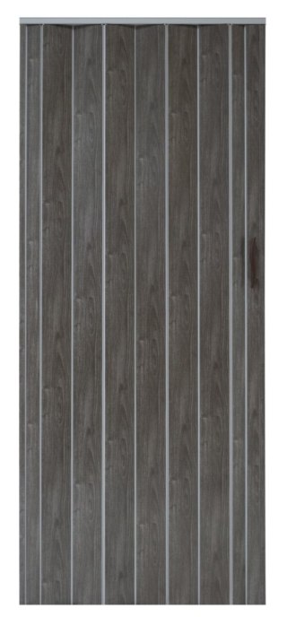 DRZWI HARMONIJKOWE 001P DĄB GRAFIT MAT - 80 CM