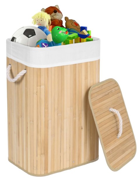 KOSZ BAMBUSOWY POJEMNIK NA PRANIE 1 KOMOROWY NATURALNY