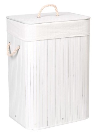 KOSZ BAMBUSOWY Z POKRYWĄ 80L 1 KOMORA BIAŁY