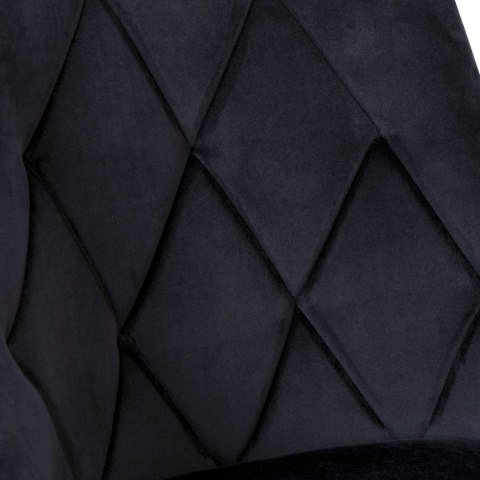 KRZESŁO LINCOLN VELVET TAPICEROWANE CZARNY AKSAMIT