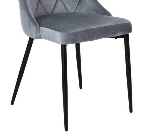 KRZESŁO LINCOLN VELVET TAPICEROWANE GRAFITOWY AKSAMIT