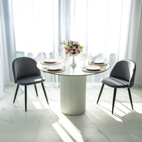 KRZESŁO TAPICEROWANE SOUL VELVET GRAFITOWY