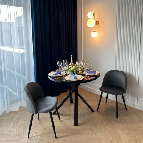 KRZESŁO TAPICEROWANE SOUL VELVET GRAFITOWY