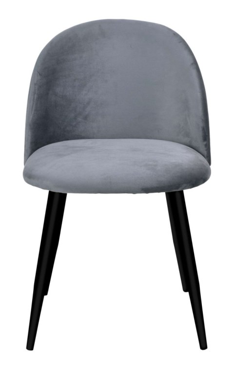 KRZESŁO TAPICEROWANE SOUL VELVET GRAFITOWY