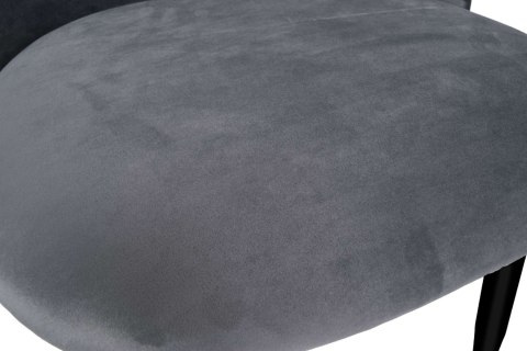 KRZESŁO TAPICEROWANE SOUL VELVET GRAFITOWY