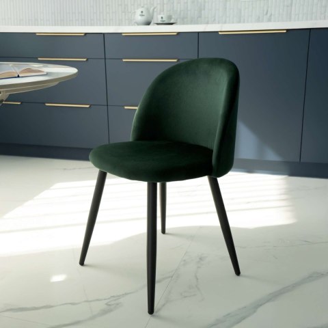 KRZESŁO TAPICEROWANE SOUL VELVET ZIELONY