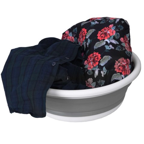 MISKA OKRĄGŁA 37 CM BIAŁO-SZARA ELBA COMPACT 9 LITRÓW