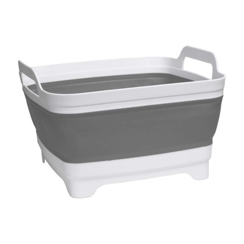 MISKA SKŁADANA Z ODPŁYWEM BIALO-SZARA COMPACT