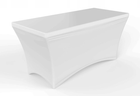 POKROWIEC NA STÓŁ CATERINGOWY BIAŁY 180CM