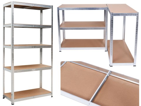 REGAŁ MAGAZYNOWY 5 POZIOMÓW 875 KG 180 X 90 X 40 CM
