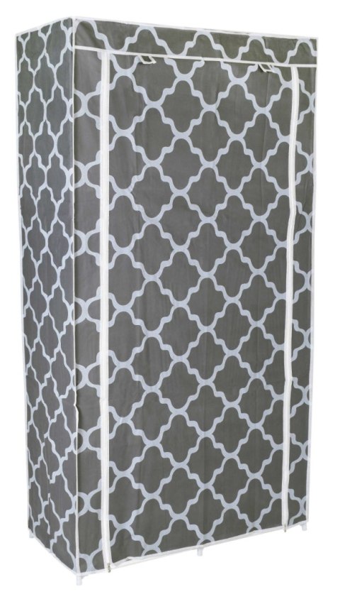 SZAFA TEKSTYLNA Z PÓŁKAMI MIRA- SZARA