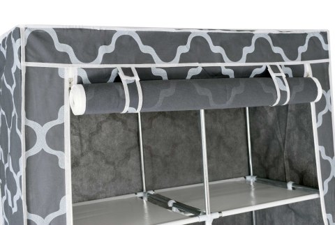 SZAFA TEKSTYLNA Z PÓŁKAMI MIRA- SZARA