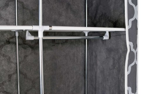 SZAFA TEKSTYLNA Z PÓŁKAMI MIRA- SZARA