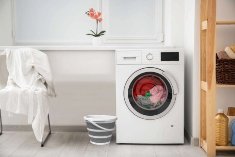 WIADERKO SKŁADANE 32CM BIAŁO-SZARE ASMAR 10 LITRÓW COMPACT