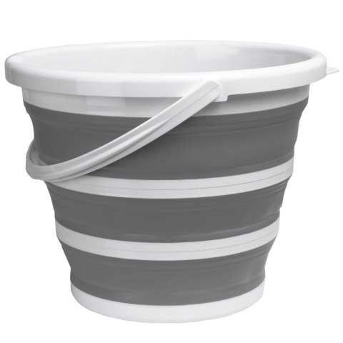 WIADERKO SKŁADANE 32CM BIAŁO-SZARE ASMAR 10 LITRÓW COMPACT