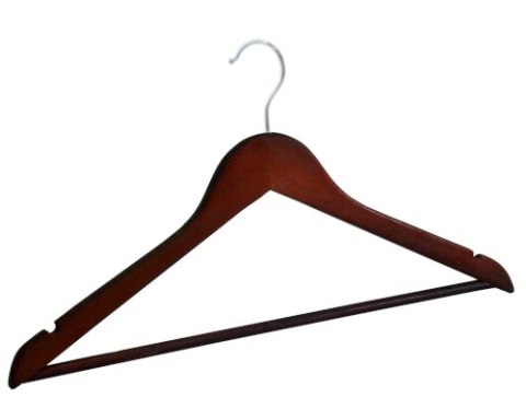 WIESZAK DO SZAFY RONDO KOMPLET 30 SZT BRĄZOWY DREWNO