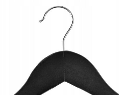 WIESZAK DO SZAFY RONDO KOMPLET 30 SZT CZARNY DREWNO