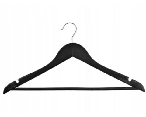 WIESZAK DO SZAFY RONDO KOMPLET 30 SZT CZARNY DREWNO