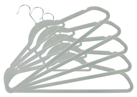 WIESZAK WELUROWY MAXI KOMPLET 100 SZT SZARY