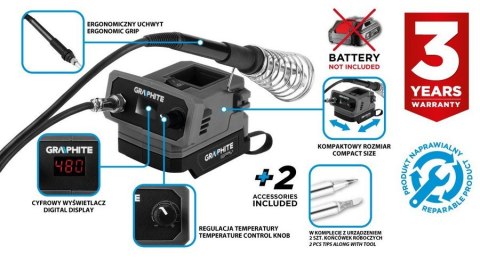 STACJA LUTOWNICZA ENERGY+ 18V, BEZ AKUMULATORA. STACJA LUTOWNICZA ENERGY+ 18V, BEZ AKUMULATORA.