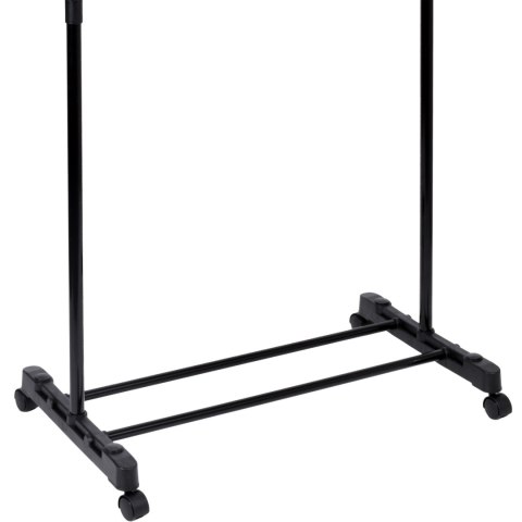 MOBILNY WIESZAK STOJĄCY NA KÓŁKACH DEKA CZARNY