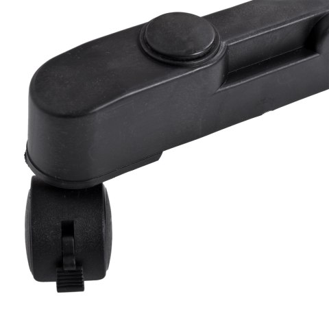 MOBILNY WIESZAK STOJĄCY NA KÓŁKACH DEKA CZARNY