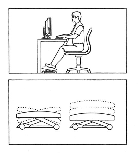 PODNÓŻEK BIUROWY REGULOWANY CZARNY EDUARDO