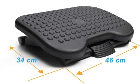 PODNÓŻEK BIUROWY REGULOWANY CZARNY EDUARDO