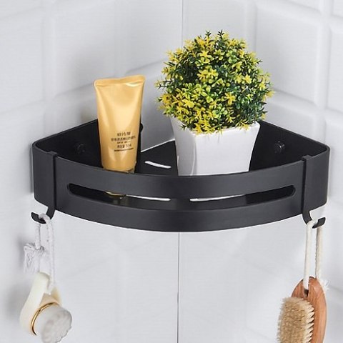 PÓŁKA LOFT MYZEA CZARNA DO ŁAZIENKI POD PRYSZNIC