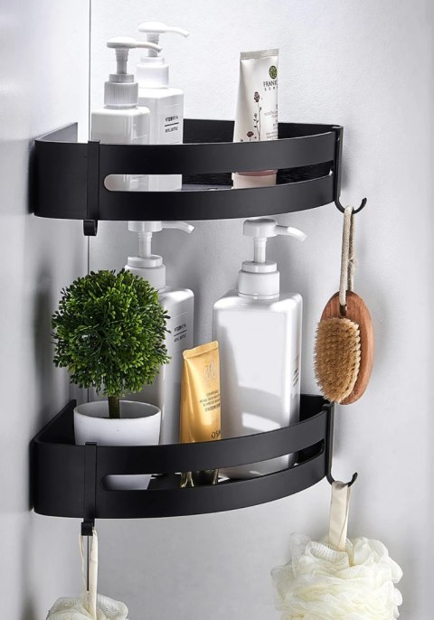 PÓŁKA LOFT MYZEA CZARNA DO ŁAZIENKI POD PRYSZNIC