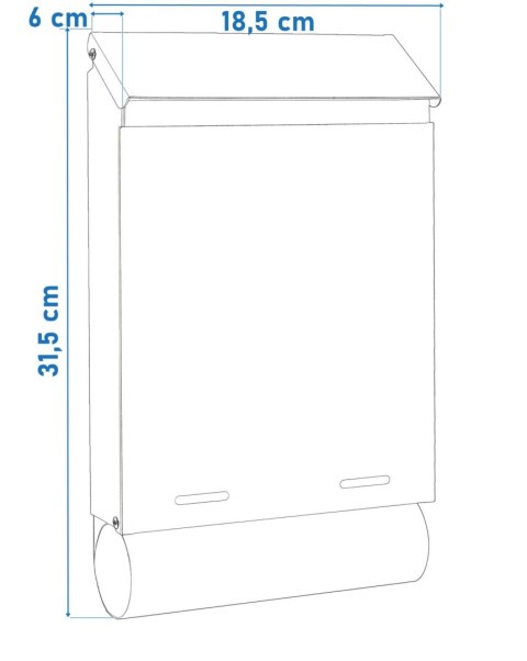 SKRZYNKA POCZTOWA NA LISTY HADVAR CZARNA
