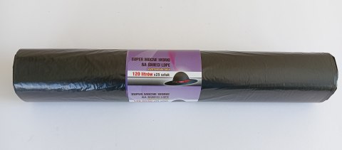 WORKI NA ŚMIECI 120L 70*110 CZARNE 25 SZTUK WORKI NA ŚMIECI 120L 70*110 CZARNE 25 SZTUK