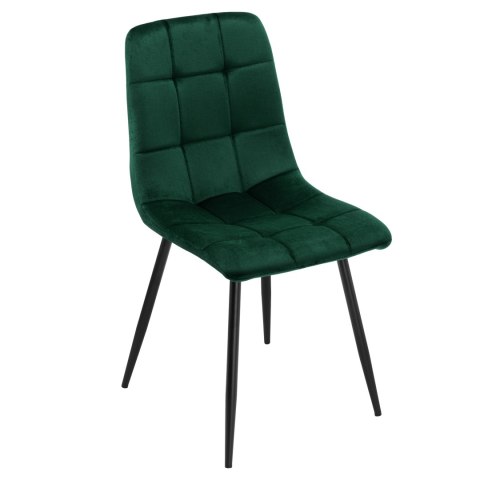 KRZESŁO WELUROWE DENVER VELVET CIEMNOZIELONE