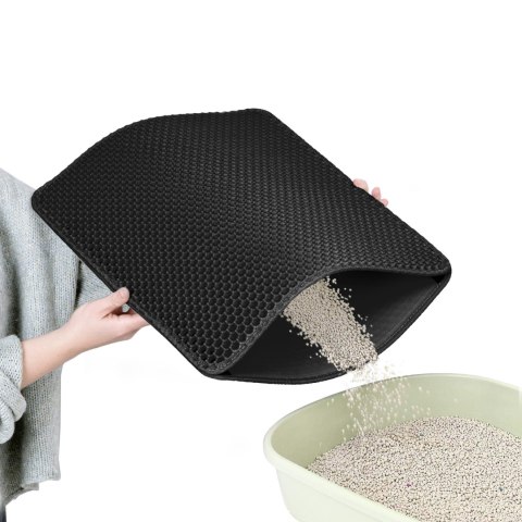 MATA DLA KOTA WYCIERACZKA CATSY 40X50 CM CZARNA