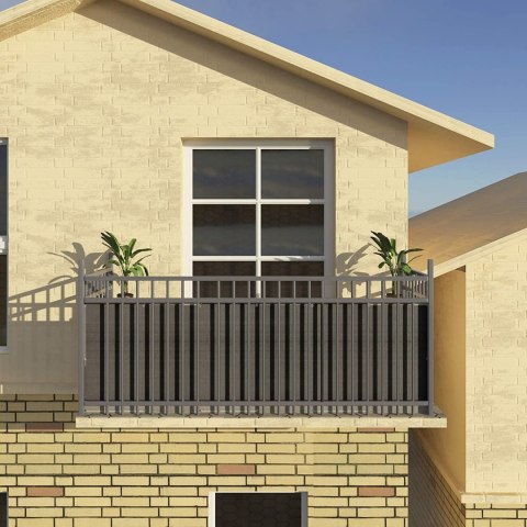 OSŁONA MATA BALKONOWA SZARA 1X6 M