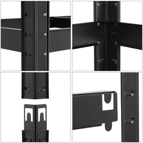REGAŁ MAGAZYNOWY CONOR CZARNY 875 KG 180 X 90 X 30 CM