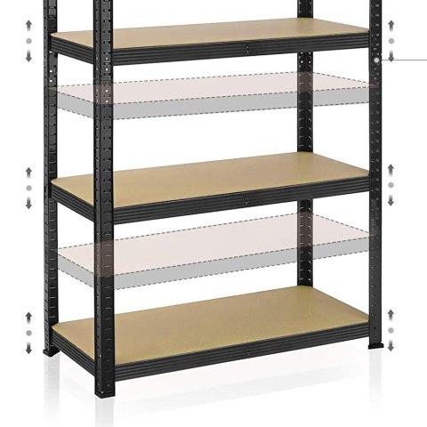 REGAŁ MAGAZYNOWY CONOR CZARNY 875 KG 180 X 90 X 30 CM