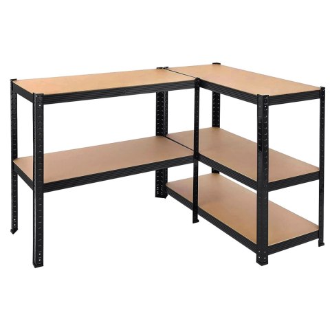 REGAŁ MAGAZYNOWY CONOR CZARNY 875 KG 180 X 90 X 30 CM