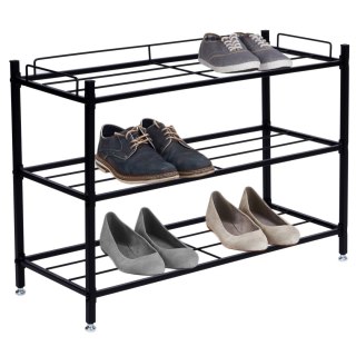 REGAŁ NA BUTY LOFT VIENA 3 POZIOMY CZARNA
