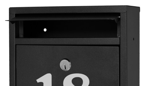 SKRZYNKA POCZTOWA NA LISTY GUSTAV CZARNA Z NAPISAMI