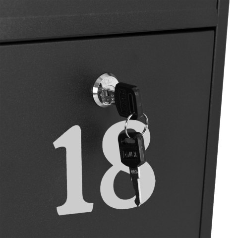 SKRZYNKA POCZTOWA NA LISTY GUSTAV CZARNA Z NAPISAMI